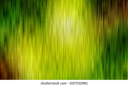 Light Green, Yellow vector background with bent lines. A sample with blurred bubble shapes. A completely new memphis design for your business.