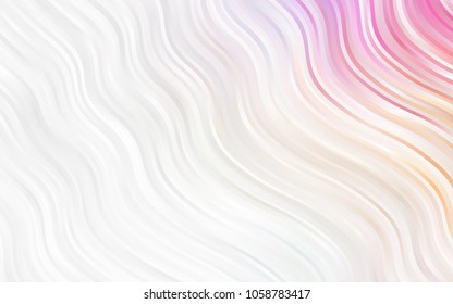 Light Green, Yellow vector background with bent lines. Shining illustration, which consist of blurred lines, circles. Textured wave pattern for backgrounds.