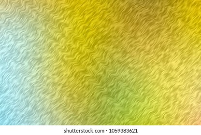 Light Green, Yellow vector background with curved circles. Creative geometric illustration in marble style with gradient. A new texture for your  ad, booklets, leaflets.