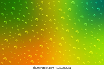 Light Green, Yellow vector background with bubbles. Illustration with set of shining colorful abstract circles. Beautiful design for your business natural advert.