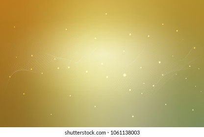 Light Green, Yellow vector background with bubbles. Beautiful colored illustration with blurred circles in nature style. The pattern can be used for ads, leaflets of liquid.