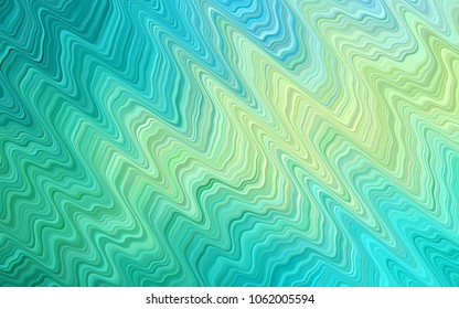 Light Green, Yellow vector background with bent ribbons. Colorful abstract illustration with gradient lines. The template for cell phone backgrounds.