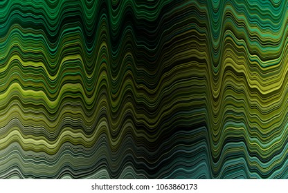 Light Green, Yellow vector background with liquid shapes. Shining illustration, which consist of blurred lines, circles. The template for cell phone backgrounds.
