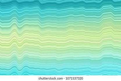 Light Green, Yellow vector background with abstract lines. Blurred geometric sample with gradient bubbles.  New composition for your brand book.