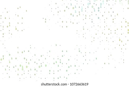 Light Green, Yellow vector background with signs of numerals. Colored mathematic signs with gradient on white background. The pattern can be used for ad, booklets, leaflets of education.