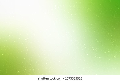 Light Green, Yellow vector background with galaxy stars. Shining illustration with sky stars on abstract template. Pattern for astrology websites.