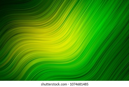 Light Green, Yellow vector background with liquid shapes. Geometric illustration in marble style with gradient.  The best blurred design for your business.