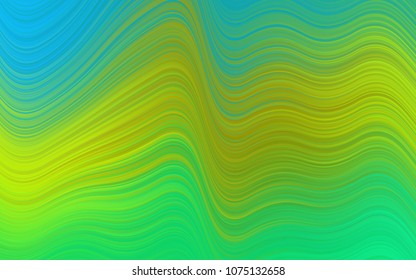Light Green, Yellow vector background with lamp shapes. Glitter abstract illustration with wry lines. The elegant pattern for brand book.