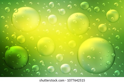 Light Green, Yellow vector background with dots. Blurred bubbles on abstract background with colorful gradient. Completely new template for your brand book.