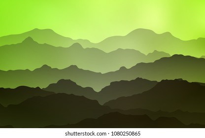 Light Green, Yellow vector background with bent ribbons. An elegant bright illustration with gradient. Textured wave pattern for backgrounds.