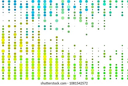 Light Green, Yellow vector  background with bubbles. Blurred bubbles on abstract background with colorful gradient. Beautiful design for your business natural advert.
