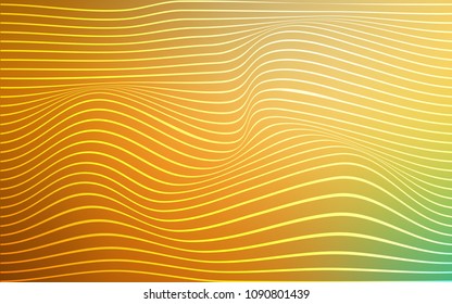 Light Green, Yellow vector background with lines. Shining illustration, which consist of blurred lines. The polygonal design for your web site.