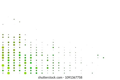 Light Green, Yellow vector  background with dots. Blurred decorative design in abstract style with bubbles. The pattern can be used for aqua ad, booklets.