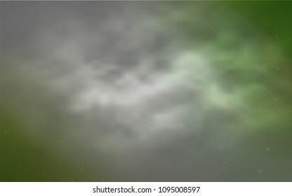 Light Green, Yellow vector background with galaxy stars. Blurred decorative design in simple style with galaxy stars. Pattern for astrology websites.