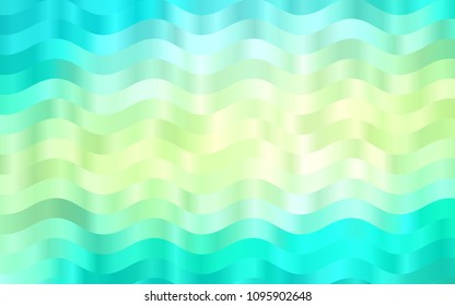 Light Green, Yellow vector background with curved circles. Colorful illustration in abstract marble style with gradient. Textured wave pattern for backgrounds.