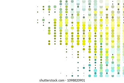 Light Green, Yellow vector  background with bubbles. Blurred decorative design in abstract style with bubbles. The pattern can be used for aqua ad, booklets.