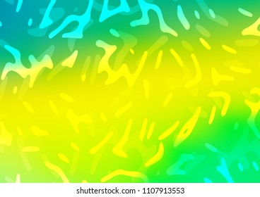 Light Green, Yellow vector background with liquid shapes. Creative geometric illustration in marble style with gradient. Marble style for your business design.