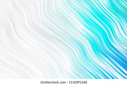 Light Green, Yellow vector background with curved circles. Glitter abstract illustration with wry lines. Textured wave pattern for backgrounds.