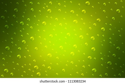 Light Green, Yellow vector background with dots. Abstract illustration with colored bubbles in nature style. The pattern can be used for aqua ad, booklets.