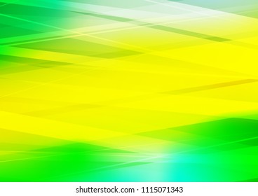 Light Green, Yellow vector background with straight lines. Decorative shining illustration with lines on abstract template. The pattern can be used as ads, poster, banner for commercial.