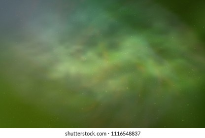 Light Green, Yellow vector background with galaxy stars. Glitter abstract illustration with colorful cosmic stars. Best design for your ad, poster, banner.