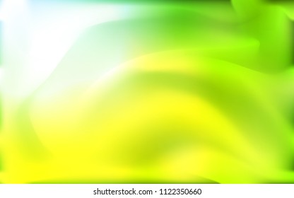 Light Green, Yellow vector background with curved circles. Geometric illustration in marble style with gradient.  Marble style for your business design.