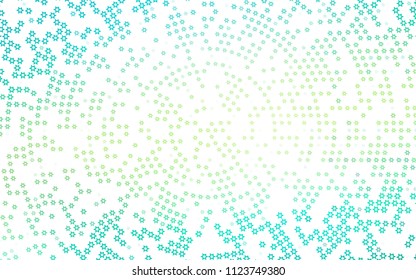 Light Green, Yellow vector background with colored stars. Glitter abstract illustration with colored stars. The template can be used as a background.