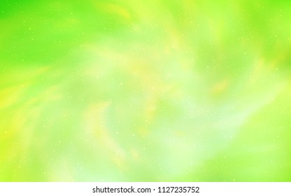 Light Green, Yellow vector background with galaxy stars. Modern abstract illustration with Big Dipper stars. Pattern for futuristic ad, booklets.