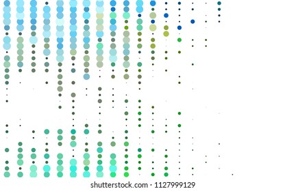 Light Green, Yellow vector  background with dots. Modern abstract illustration with colorful water drops. The pattern can be used for ads, leaflets of liquid.