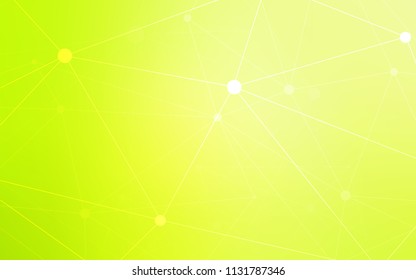 Light Green, Yellow vector background with bubbles, lines. Colorful illustration with circles and lines in futuristic style. Beautiful design for your business advert.