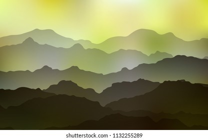 Light Green, Yellow vector background with curved circles. Shining illustration, which consist of blurred lines, circles. New composition for your brand book.