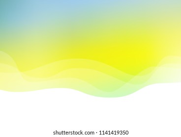 Light Green, Yellow vector background with liquid shapes. Geometric illustration in marble style with gradient.  A completely new template for your business design.