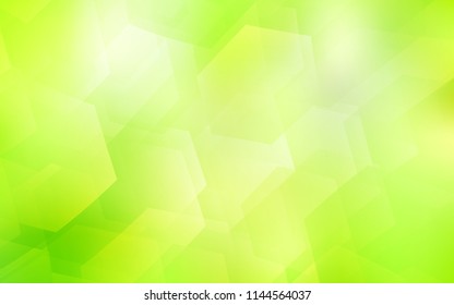 Light Green, Yellow vector background with hexagons. Colorful hexagons on white backdrop. New template for your brand book.