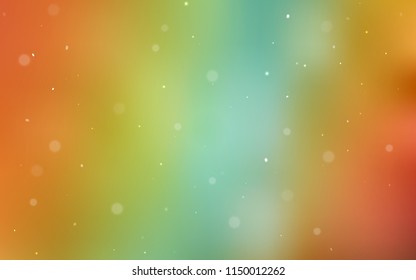 Light Green, Yellow vector background with bubbles. Illustration with set of shining colorful abstract circles. Completely new template for your brand book.