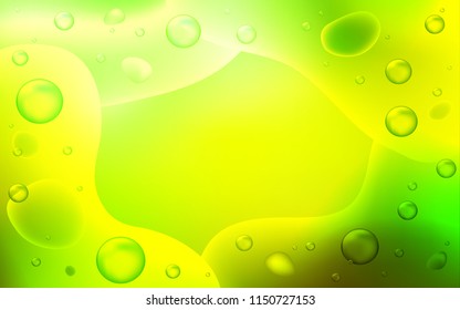 Light Green, Yellow vector background with liquid shapes. Modern gradient abstract illustration with bandy lines. Textured wave pattern for backgrounds.