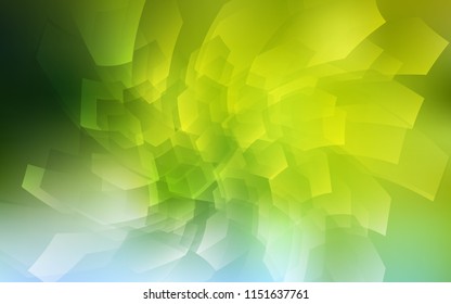 Light Green, Yellow vector background with hexagons. Colorful hexagons on white backdrop. New design for website's poster, banner.