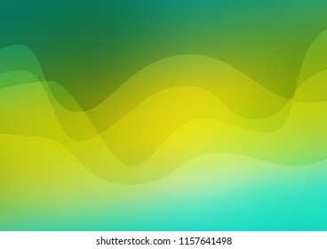Light Green, Yellow vector background with liquid shapes. Blurred geometric sample with gradient bubbles.  The best blurred design for your business.