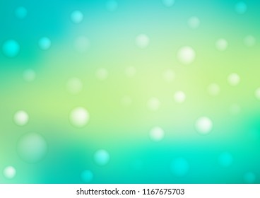 Light Green, Yellow vector background with bubbles. Blurred decorative design in abstract style with bubbles. The pattern can be used for aqua ad, booklets.