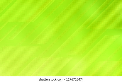 Light Green, Yellow vector background with straight lines. Lines on blurred abstract background with gradient. Best design for your ad, poster, banner.