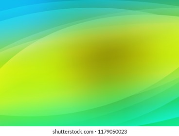 Light Green, Yellow vector background with curved lines. Glitter abstract illustration with colored sticks. The template can be used as a background.
