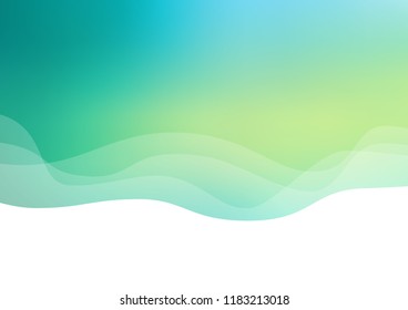 Light Green, Yellow vector background with bubble shapes. Shining illustration, which consist of blurred lines, circles. Textured wave pattern for backgrounds.