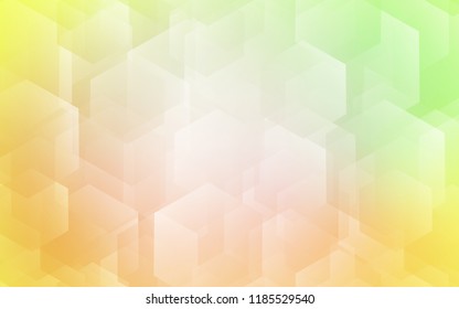 Light Green, Yellow vector background with hexagons. White background with colorful hexagons. Pattern can for your ad, booklets.