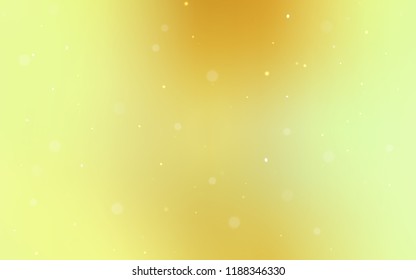 Light Green, Yellow vector background with bubbles. Glitter abstract illustration with blurred drops of rain. Pattern can be used for beautiful websites.