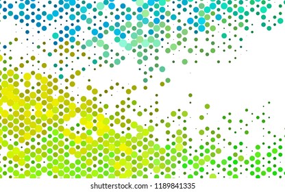 Light Green, Yellow vector background with bubbles. Colorful illustration with blurred circles in nature style. Template for your brand book.