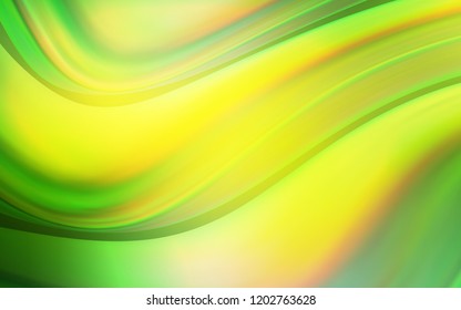 Light Green, Yellow vector background with lava shapes. An elegant bright illustration with gradient. The best blurred design for your business.