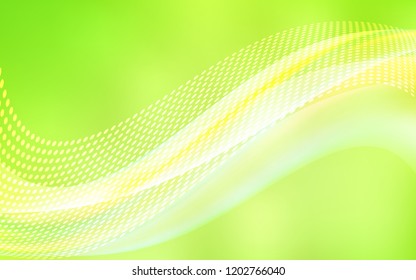 Light Green, Yellow vector background with bubbles, lines. Illustration with set of colorful abstract circles and lines. New template for your brand book.