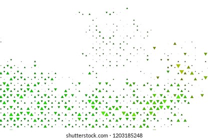 Light Green, Yellow vector background with triangles. Beautiful illustration with triangles in nature style. Smart design for your business advert.