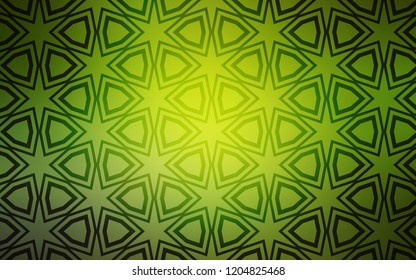 Light Green, Yellow vector background with colored stars. Glitter abstract illustration with colored stars. Best design for your ad, poster, banner.