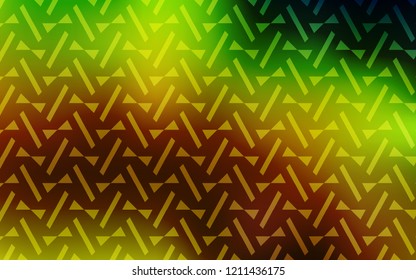 Light Green, Yellow vector background with triangles, lines. Abstract gradient illustration with triangles, lines. Modern template for landing page.