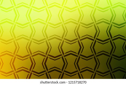 Light Green, Yellow vector background with straight lines. Lines on blurred abstract background with gradient. Best design for your ad, poster, banner.